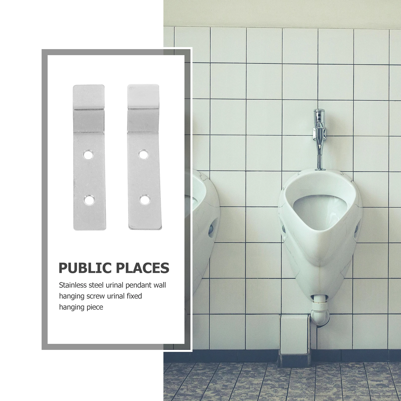 

Stainless Steel Urinal Hook Wall Mounted Bathroom Accessories Durable Material Easy Installation Space SavingBracket for Home