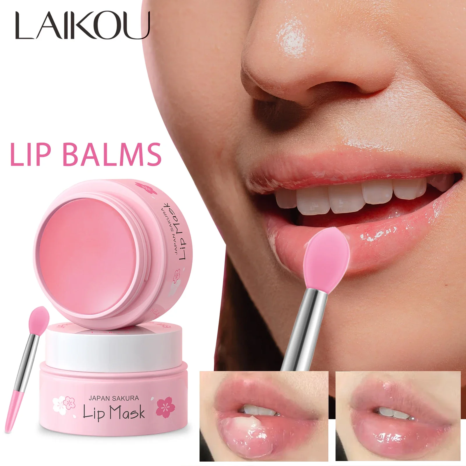 

Sakura Moisturizing Lip Balms Sleep Mask 8g Repair for Dry Cracked Lips Reduces Fine Lines & Dark Pigmentation Essence Care