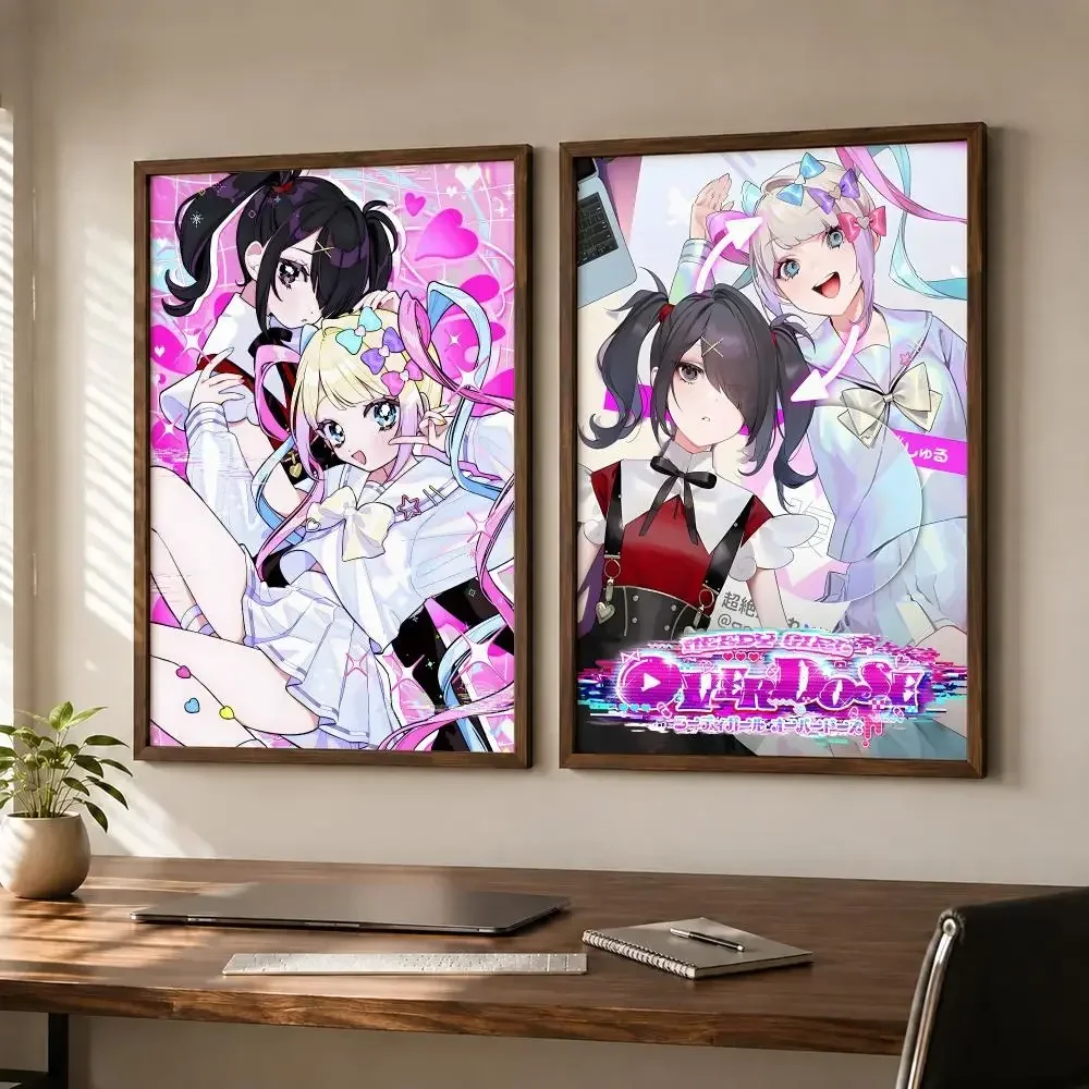 Dark Psychological Simulation Game Needy Girl Overdose Poster Self-adhesive Waterproof Paper Sticker Wall Decor