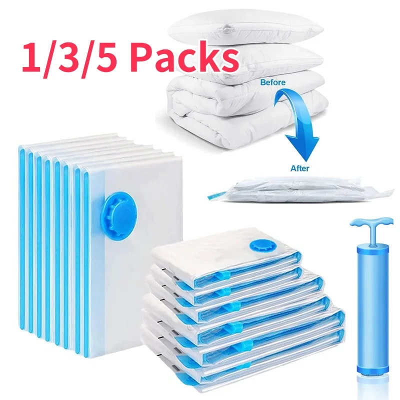 Vacuum Storage Bags for Storing Clothes Organizer Vacuum Seal Bag Space Saving Bags for Pillow Blanket Travel Vacuum Bag Package