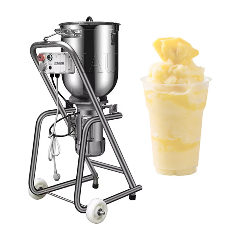 Commercial 30L Large Capacity Ice Maker Floor Mounted Jam Mixer Milk Shake Mung Bean Ice Wall Breaking Cooking Machine