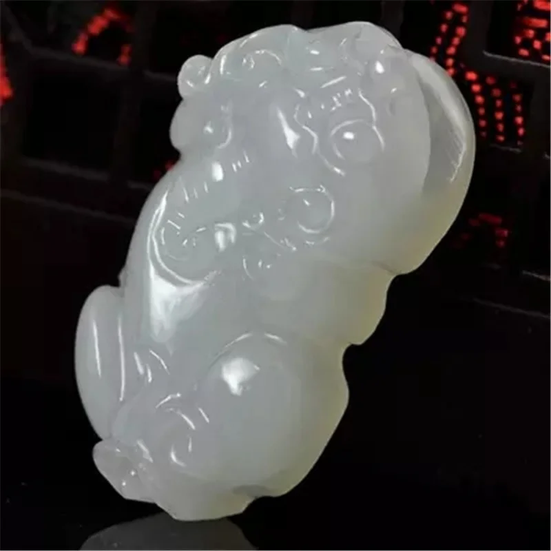 Factory Direct Supply White Jade Jade Pendant Beach Jade NaturalAGoods Afghan White Jade Pendant