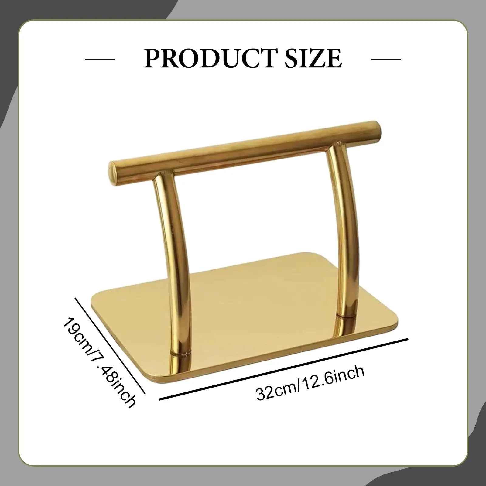 كرسي صالون مسند للقدمين أرضية معدنية ذهبية واقفة متحركة قوية مريحة مسند للقدمين لمسمار تصفيف الشعر متجر سبا الجمال #6