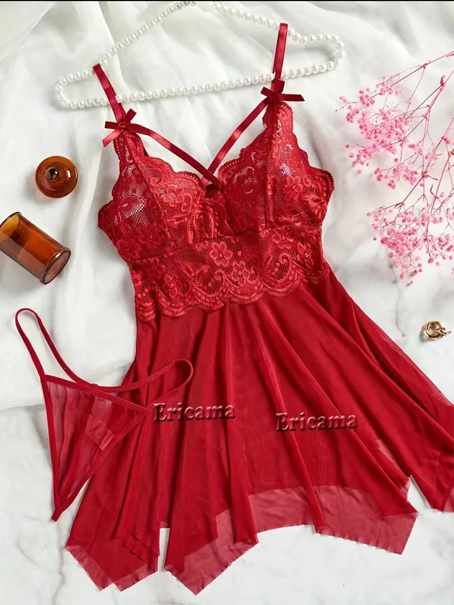 Women Transparent Lingerie Women's Underwear See Through Lingerie Sets Sexy Lace Bra And Panty Set Female Sexy Costumes