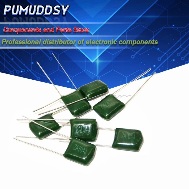 50PCS 2A104J 2A104 100V 0.1UF 100nF Polyester Film capacitor