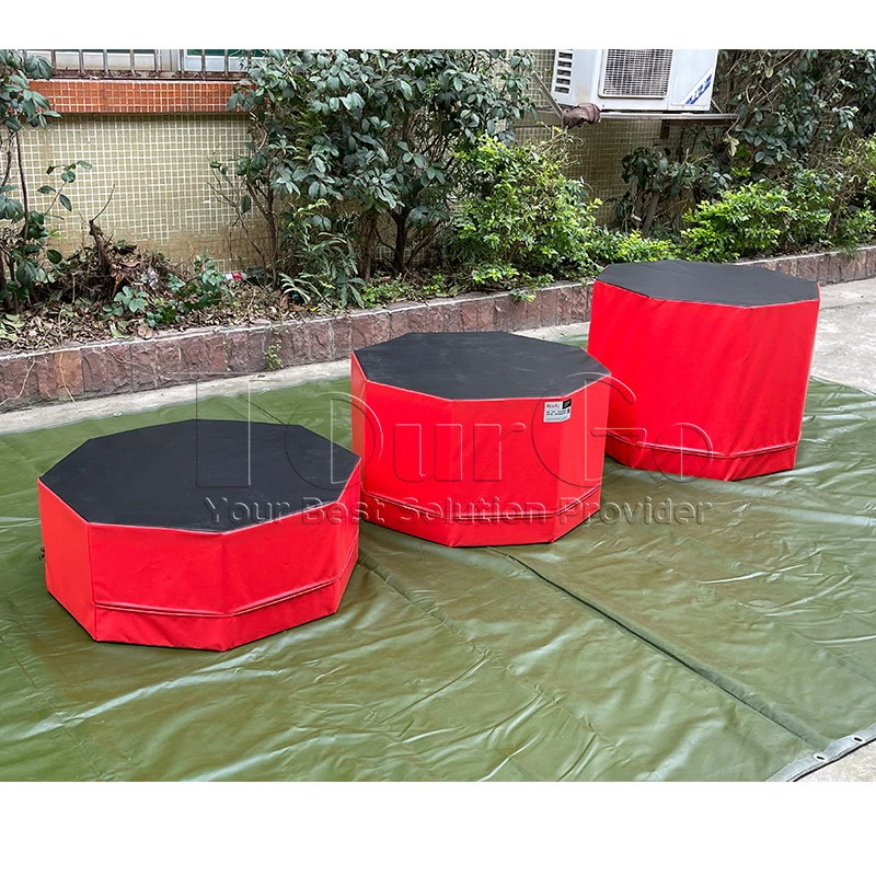 Gym Ninja Mat System Indoor Playground Kids Soft Play Foam Free Running Hexagon Platforms Gymnastic Parkour Ninja Obstacles