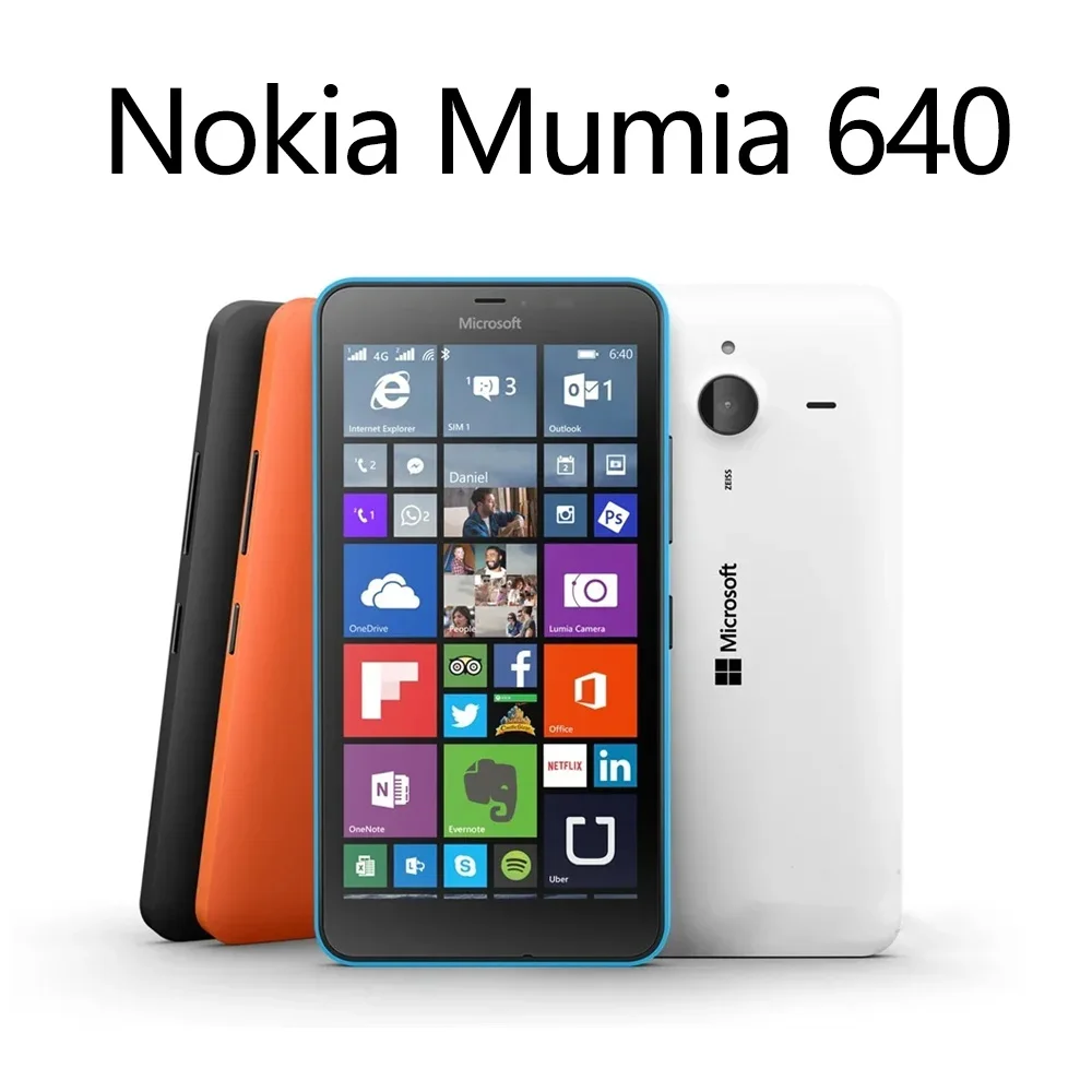 هاتف Nokia Microsoft Lumia 640 XL 4G 13MP كاميرا أصلية للهاتف الذكي وحدة المعالجة المركزية Qualcomm Snapdragon 400 هاتف مستعمل