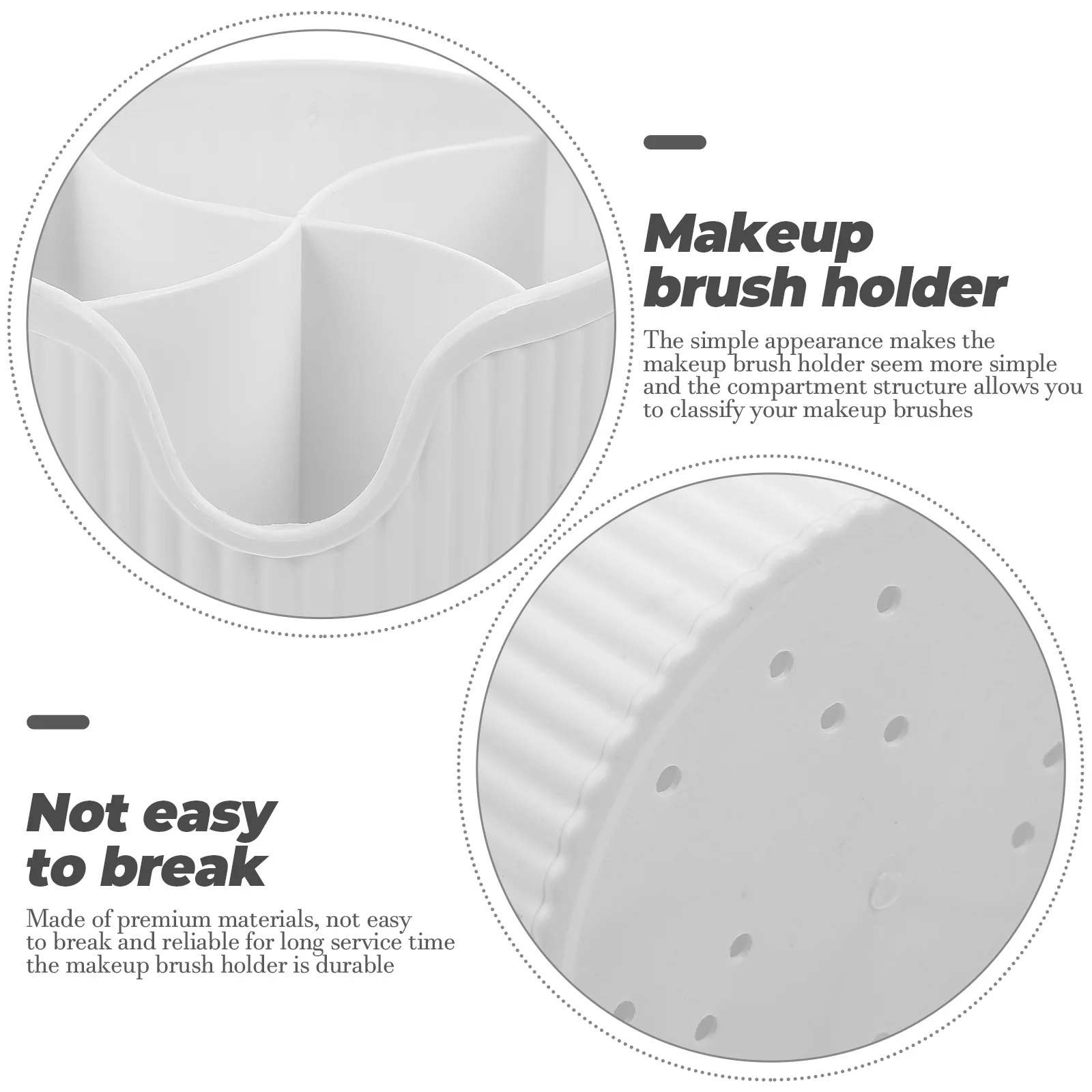 

Makeup Brush Holder ganizer Plastic Storage Box Clear Container Compartment Pen Eyeliner Pp Multifunctional Dresser Gifts Women