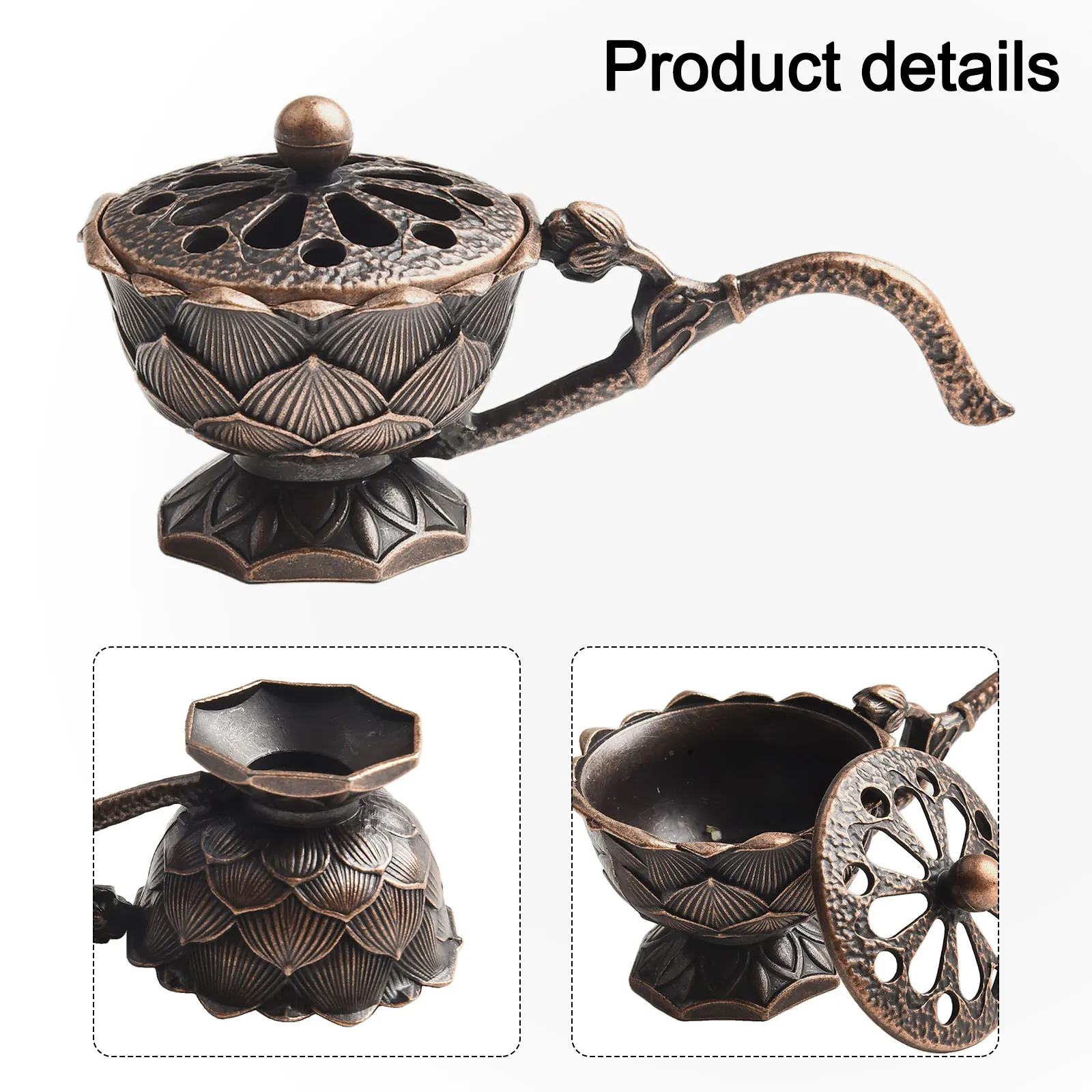 Home Fragrances Incencence Burner 9*5.3*4.7CM for bronze Alloy for Fit For Home Decoration Holder Incense High-quality