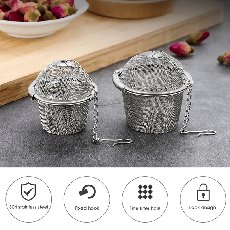 Tea Leaf Infuser Stainless Steel Tea Strainer Filter Spice Tea Ball Diffuser Infuser for Teapot Cup Strainer Tea Accessories