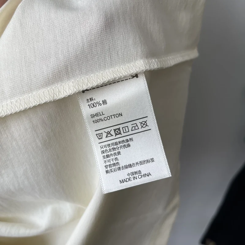 قميص نسائي صيفي كاجوال من القطن بتصميم كرتوني وألوان متباينة، مقاس كبير 300، بأكمام قصيرة