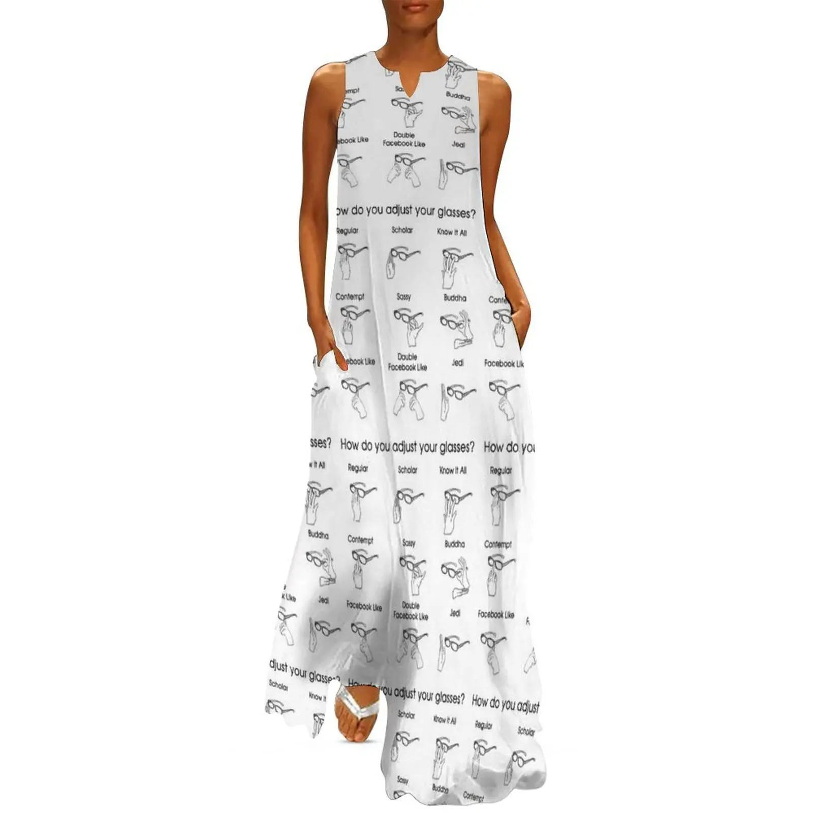 

Adjust Your Glasses Long Dress dresses for womens women dresses african dresses for woman summer for women 2025