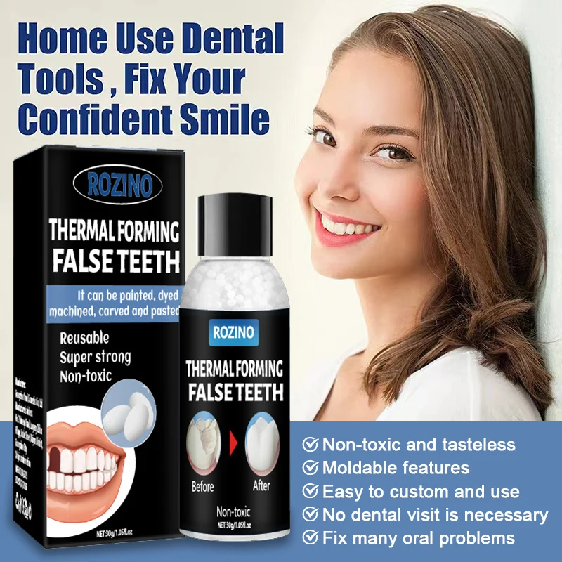 30g Temporary Tooth Repair Glue Set Makeup False Teeth Dental Supplies Modification Filling Teeth Gaps Solid Glue