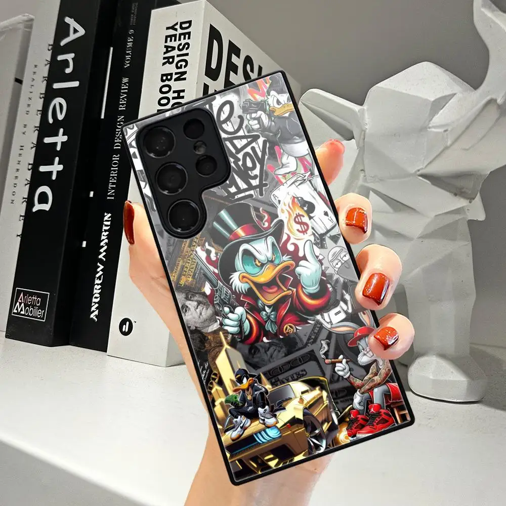 Cartoon Tycoon D-Duck Phone Case For Samsung Galaxy  A17 16 15 14  A13 A57 A37 A27 A26 A55 A35 A53 A24 A34 Tempered Glass Covers