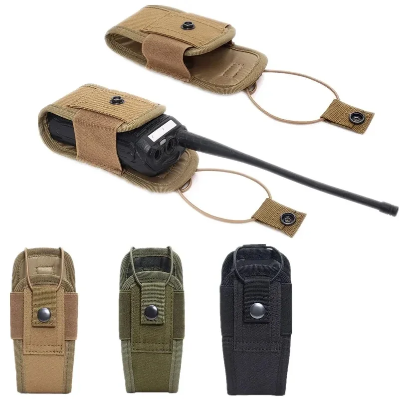 1-3pcs Nylon Pouch Tactical Radio Walkie Bag Holder Pocket Portable Interphone Holster Carry Bag Hunting Camping