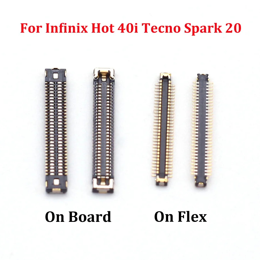 1 conector FPC en la placa base para Infinix Hot 40i Tecno Spark 20 a bordo de 60 pines