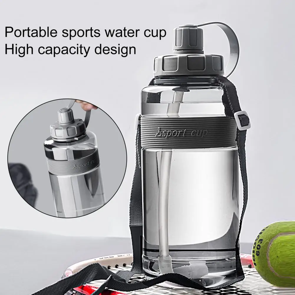 2000ml Fitness Water Cup Integral Cover Sealed High Capacity Food Grade Refill Water 2 Liter Fitness Water Bottle For Sports