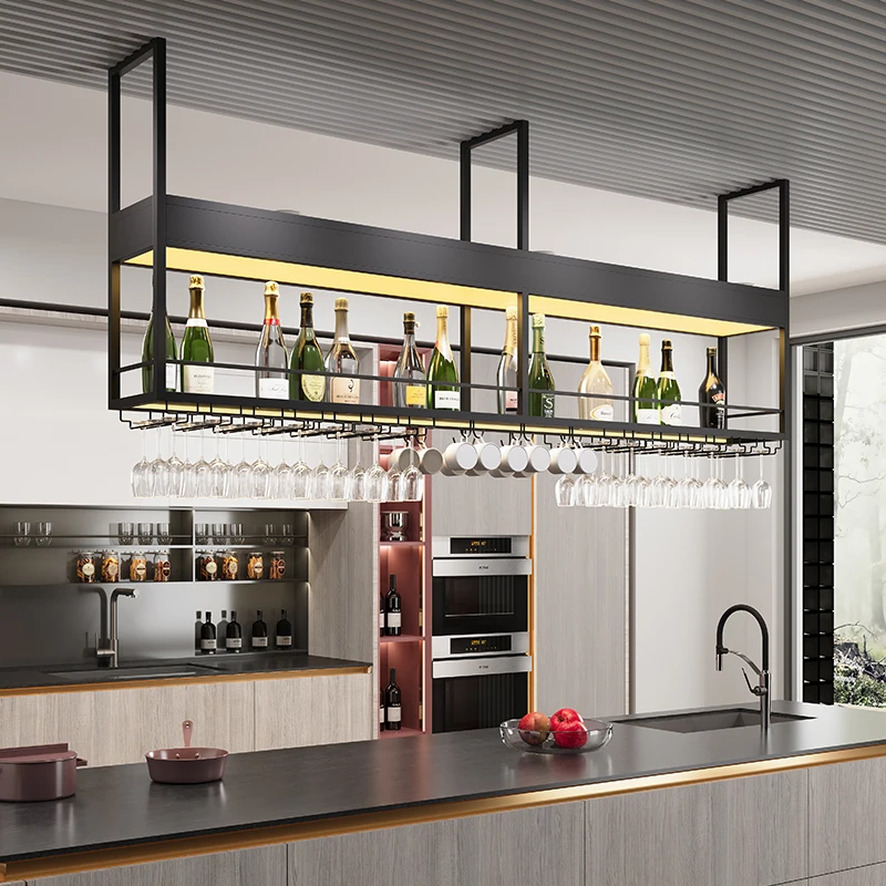 

Bar hanging cabinet, wine rack, hanger, hanging wine glass rack, living room, simple wine rack, box decoration rack for home use