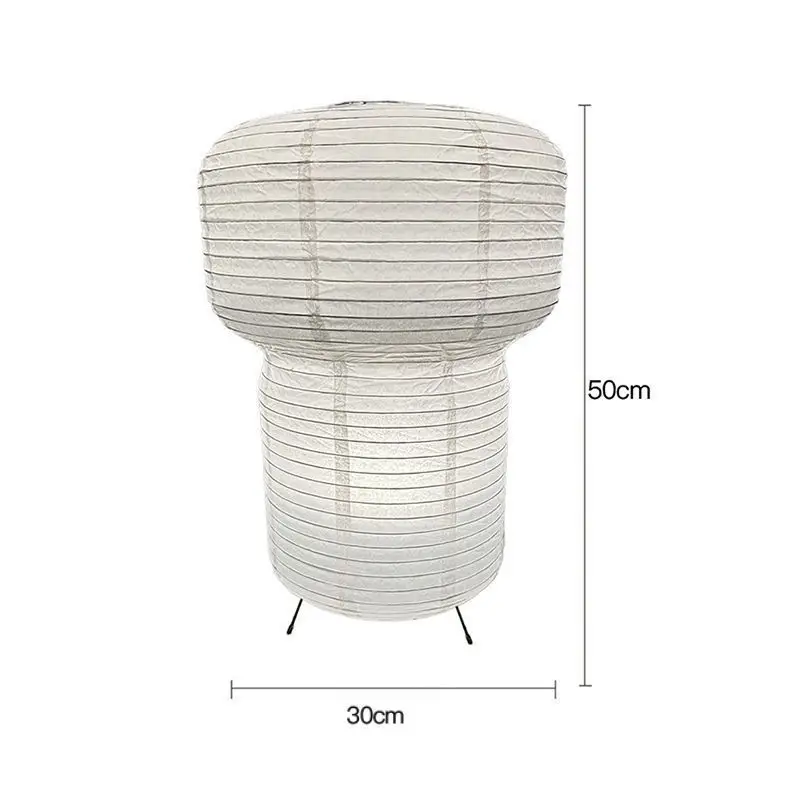 Japanese Design Akari Noguchi Yong Table Lamps LED White Rice Paper Decorative Desk Lights Bedroom Living/Dining Room Study Loft