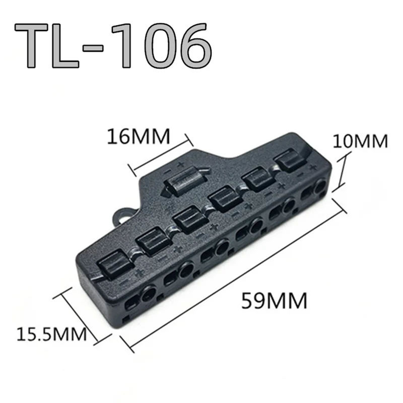 T82C Hot Sale-6 Ports Quick Splitter Out Line Splitter Quick Connect Out Line Splitter Lighting LED Strip Model Lghts Railway La