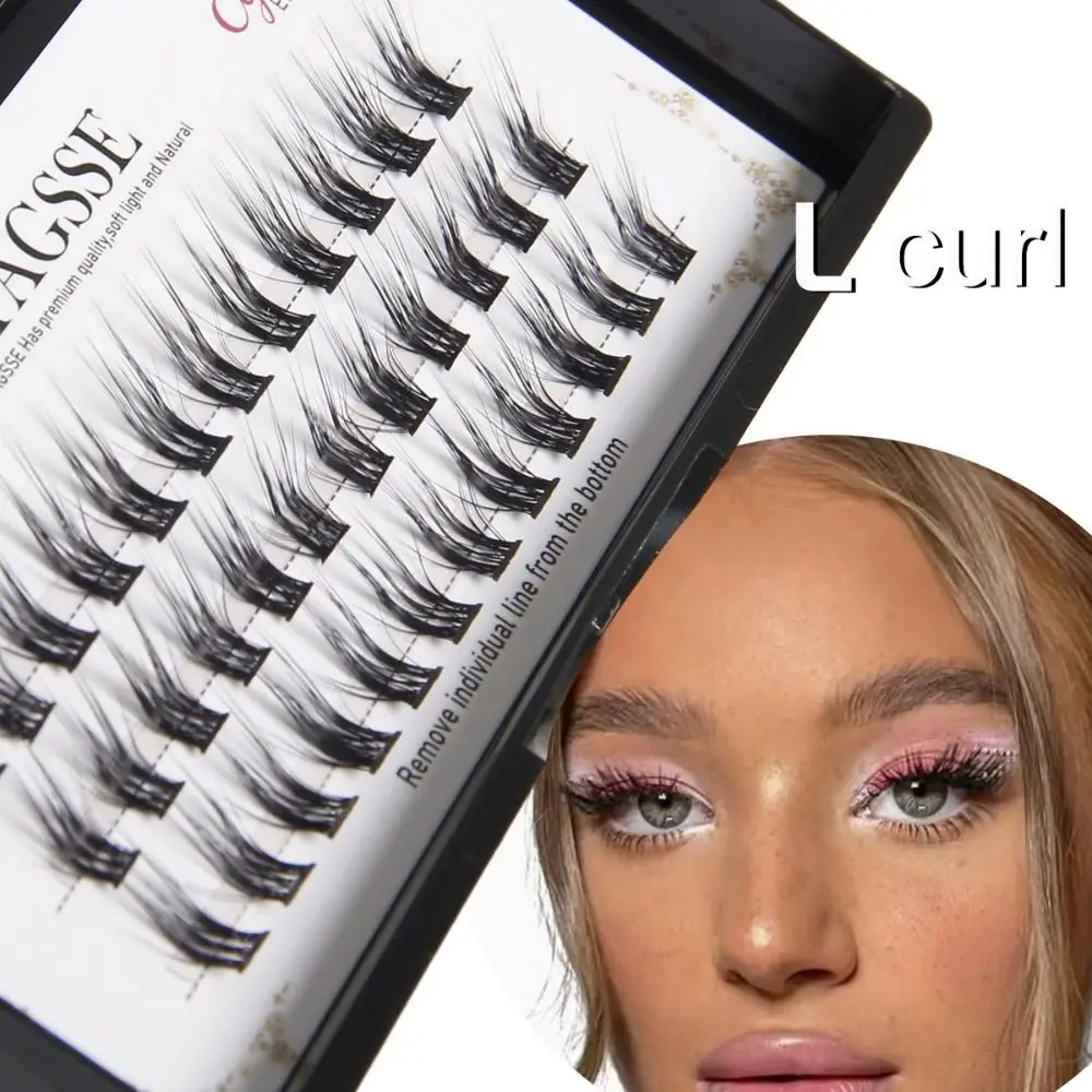 Fotografia 3: Cílios Individuais em L Curl com Efeito Natural, Rápido de Aplicar, Cílios em Cluster Sem Crueldade, Extensão de Cílios DIY