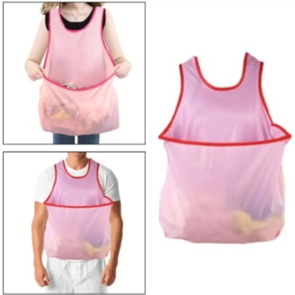 

Waterproof Clothes Drying Apron Wide Shoulder Strap with Pocket Gardening Apron Cross Design Large Capacity Laundry Apron Home