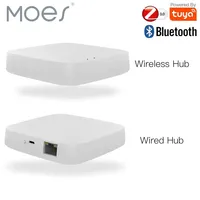 MOES Tuya ZigBee Wireless Gateway Hub Wired Multi-mode Bridge Bluetooth Remote Controller Mesh Smart Life APP Alexa Google Home