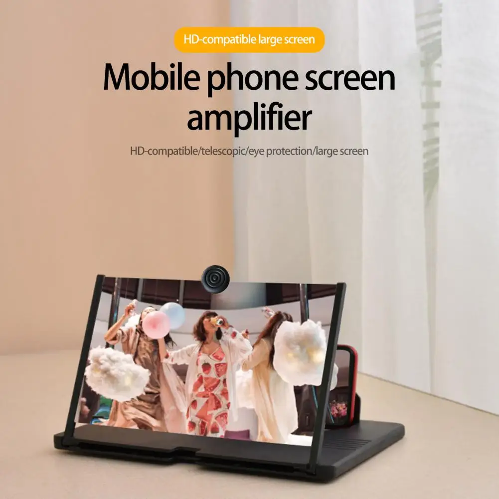 Phone Screen Amplifier Pull-out Design Plastic Phone Magnifying Glass 3D Mobile Phone Screen Magnifier Amplifier Stand