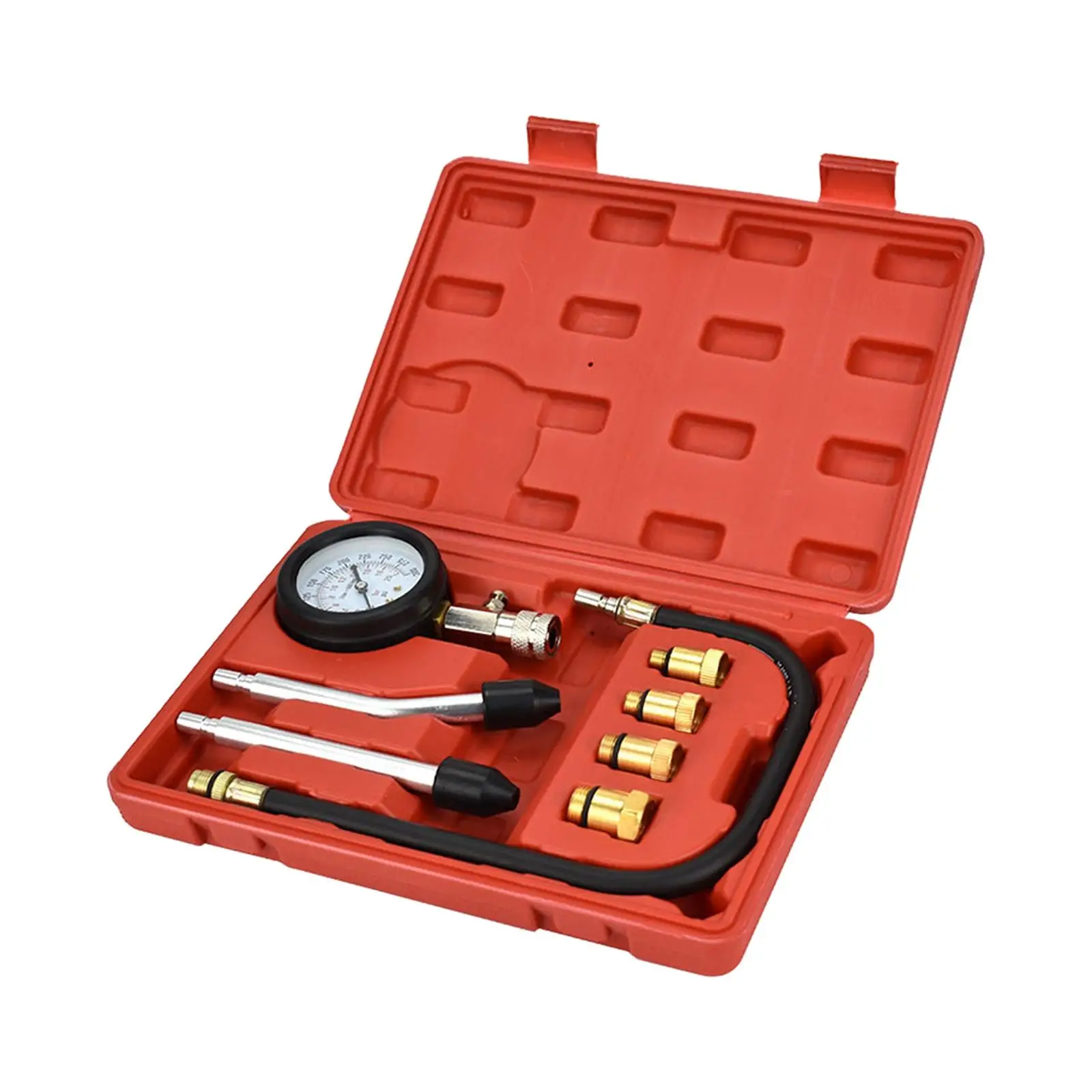 8 Pieces Automotive Gasoline Engine Cylinder Compression Set Accessories with Carrying Case