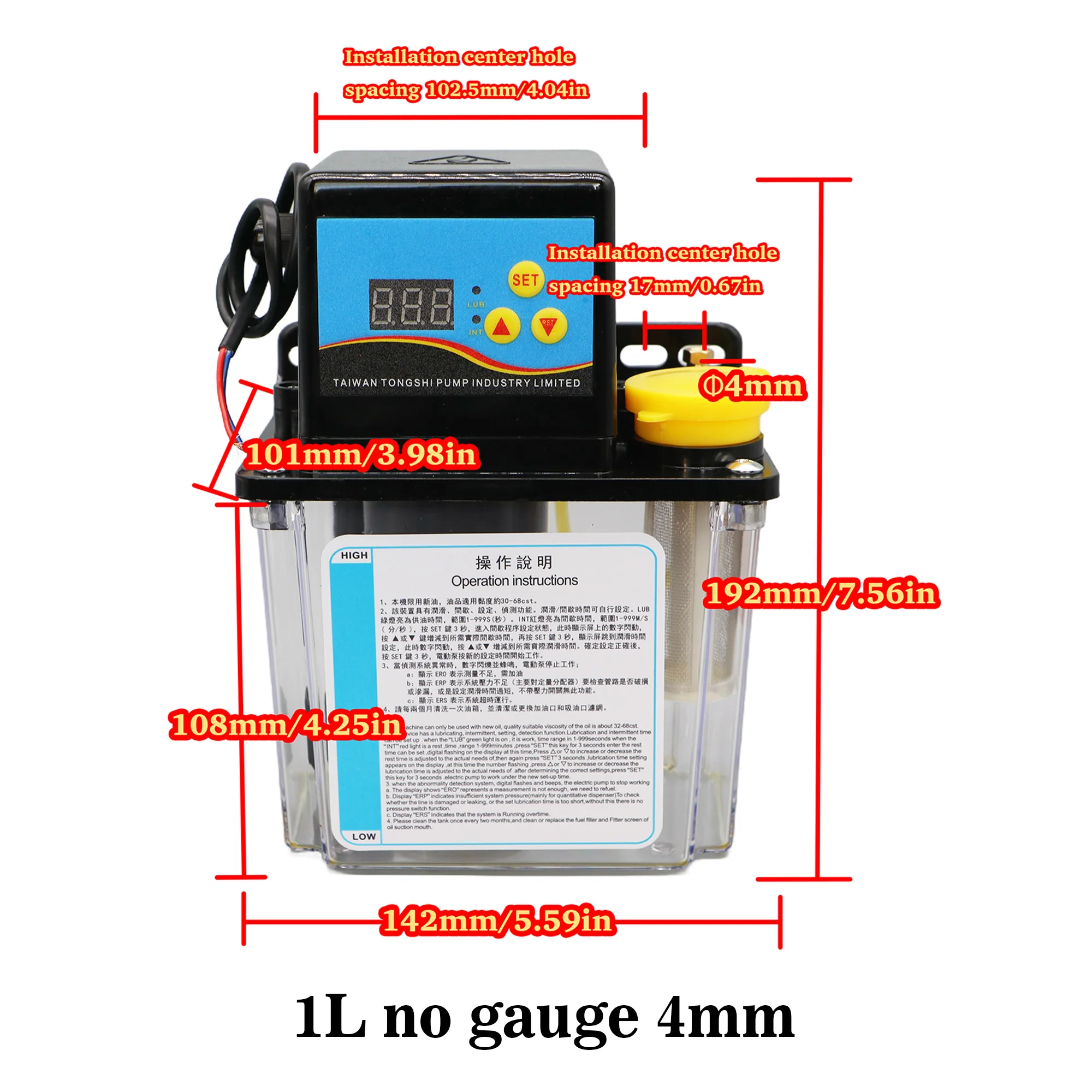 1L 2L CNC Smering Pomp Systeem 4mm 6mm AC220V 110V Automatische Smering Pomp voor CNC Machine Draaibank Gereedschap