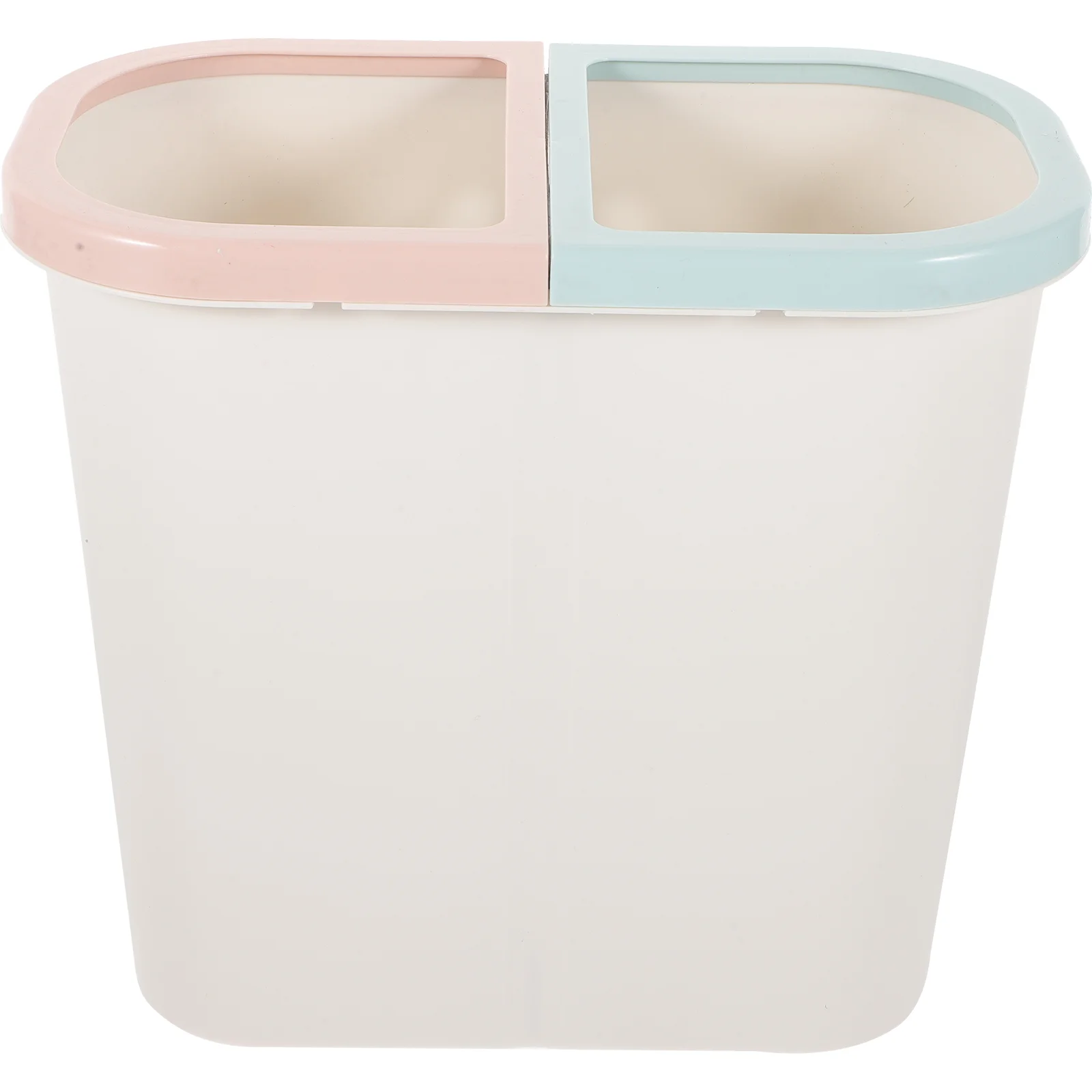 Sorting Trash Can Garbage Bin Dust Household Decorate Dual Double Compartment Plastic Container Rubbish