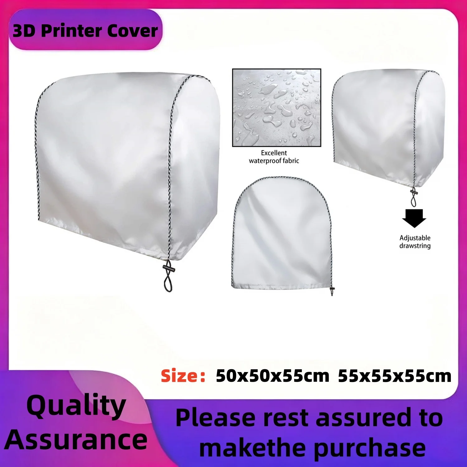 Waterproof Dust Cover for 3D Printer, 420D Oxford Fabric Protective Case for Creality for Ender 3 and for Ender 3 Pro