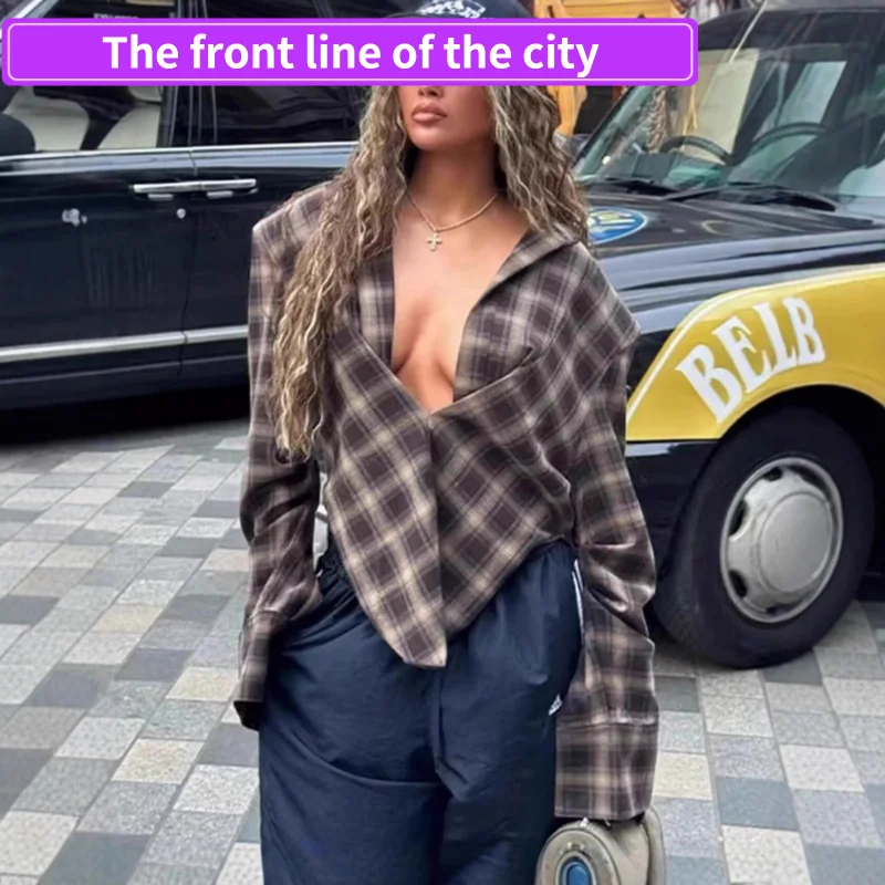 

Faionable Loose Leather Jaet Women's Summer Versatile Sli irt European Sle Long Sve Flip Collar No Ironing Needed