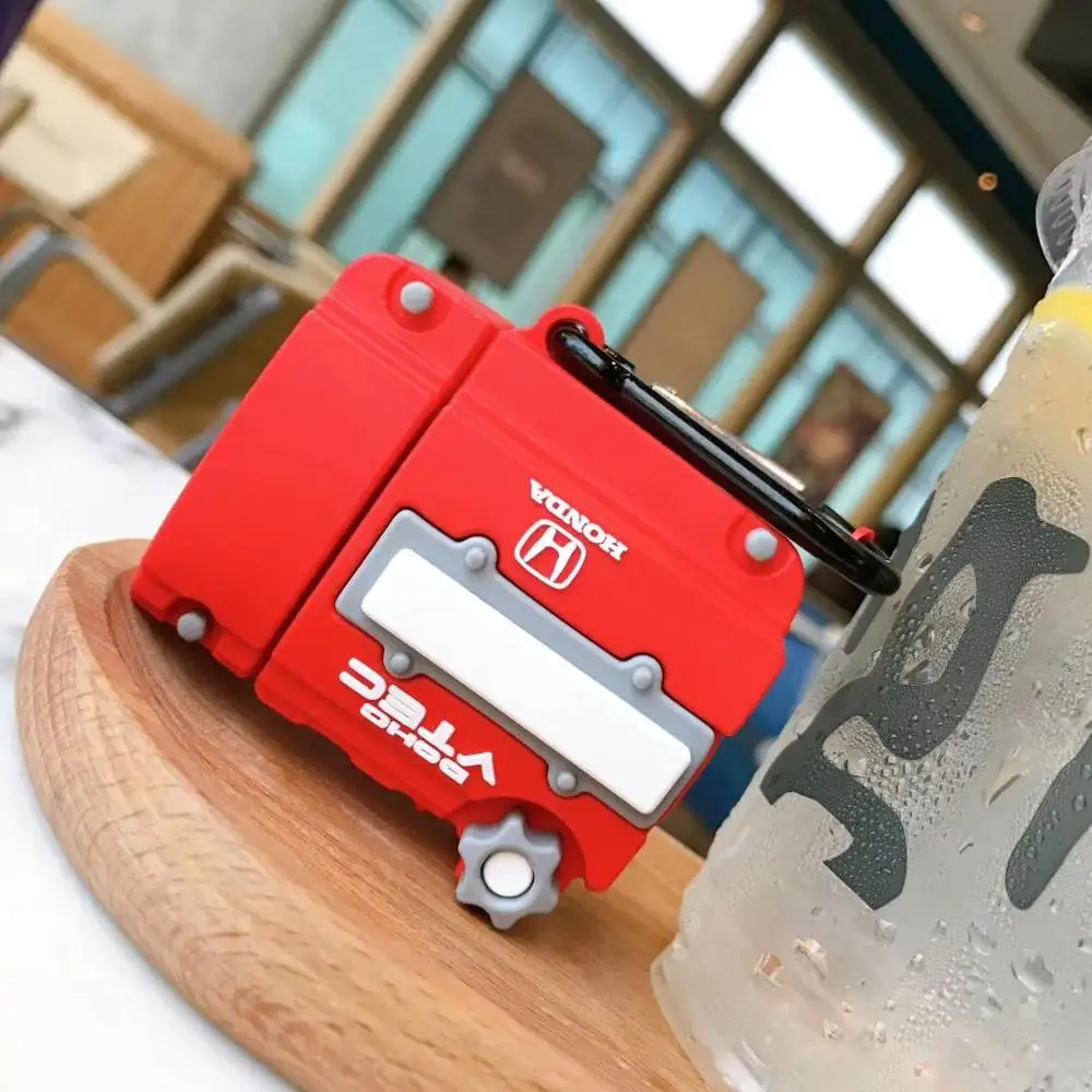 3D красный почтовый ящик двигателя + кольцо Bluetooth беспроводная гарнитура набор силиконовый чехол для наушников Airpods 12pro защитные противоударные чехлы