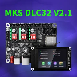 Máquina de grabado MKS DLC32 V2.1, controlador sin conexión de placa base, 32 bits, ESP32, WIFIGRBLTFT, pantalla táctil, máquina láser diycnc de escritorio