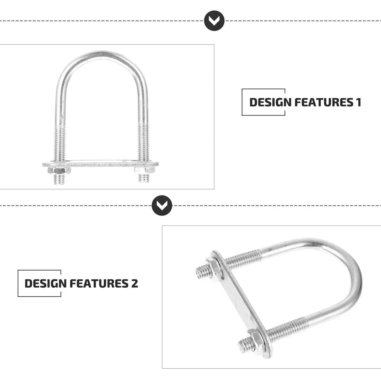 

25 Pcs U Shaped Pipe Clamps Stainless Steel Tube Clips Fixed Durable Safe Easy Install Greenhouse Garden Supplies