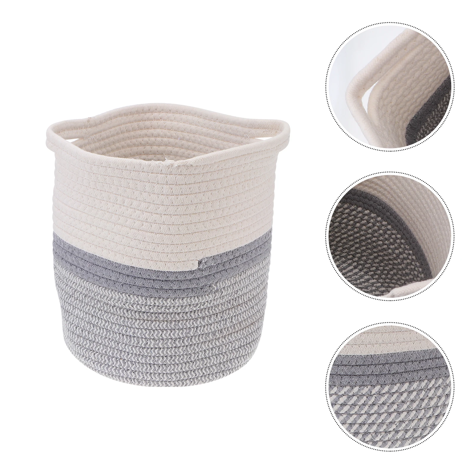 

Cotton Rope Basket Large Round Woven Container for Snacks Food Serving Home ganization Food Container Practical