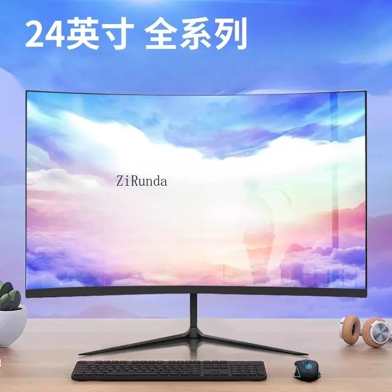 Monitor de 24 polegadas com tela de computador desktop sem fronteiras de alta definição