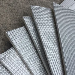 2pcs  Aluminum Foil Cotton Car Thermal Insulation Film Car Truck Thermal Insulation Muffler Pad Fire Protection Foam Auto Part