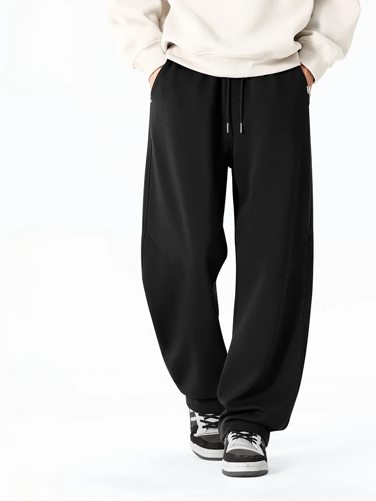 

Мужские повседневные брюки American Style: Новинка весны, универсальные, свободного кроя, черные, с карманами-«ножами»