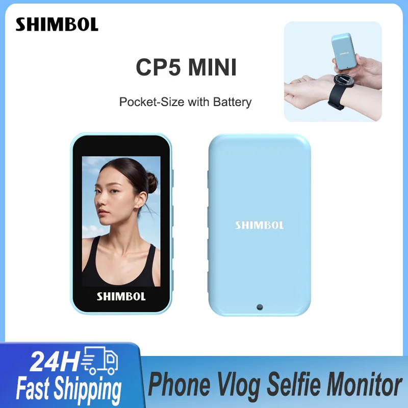 

SHIMBOL CP5 mini Rear Camera Selfie Monitor Wireless Vlog Selfie Phone Monitor Screen for iPhone Android Live Stream TikTok