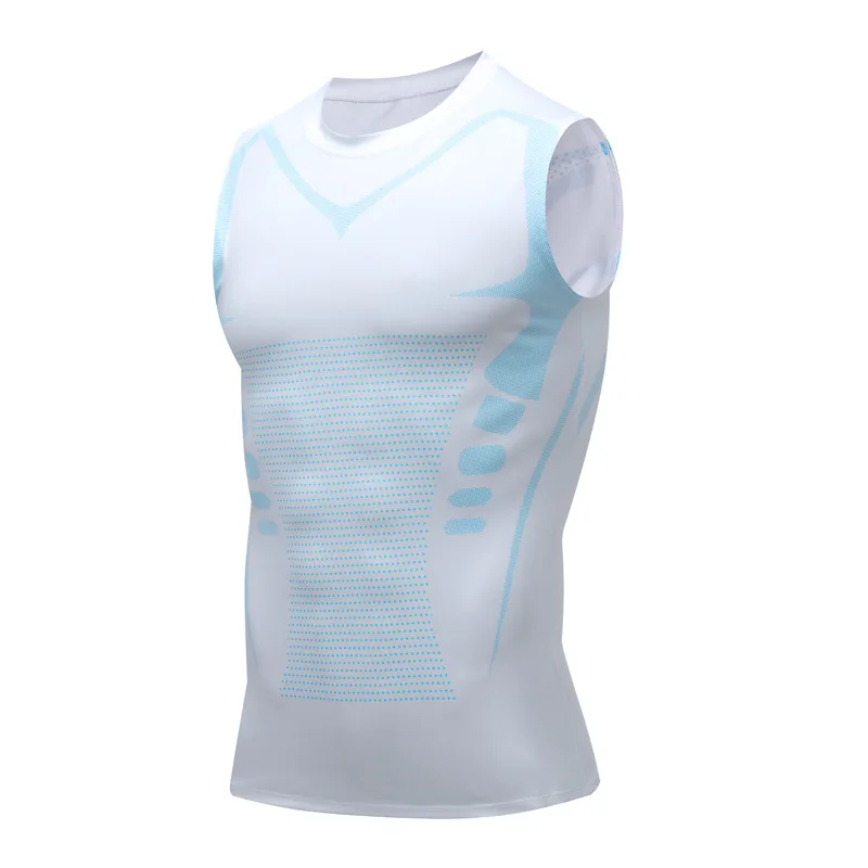 1 Piece High Elastic Sports Tight Tank Top Clothes Men Quick Dry T-shirt Fitness Basketball Running Training Bottoming