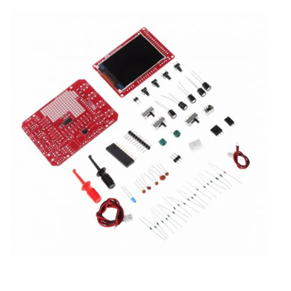 DSO138 Mini Handheld Digital Oscilloscope DIY Kit ARM Cortex-M3 12-Bit TFT LCD Oscilloscope 10:1 with Alligator Probe Test Clip