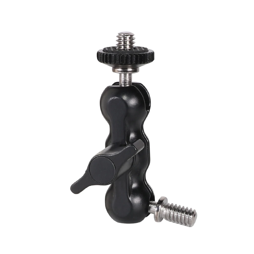 Universeller magischer Arm mit kleiner Kugelkopf-Monitor halterung Doppel 1/4 "Schraube für Sony Canon Kamera Zubehör Stativ Telefon clip – Detail 7