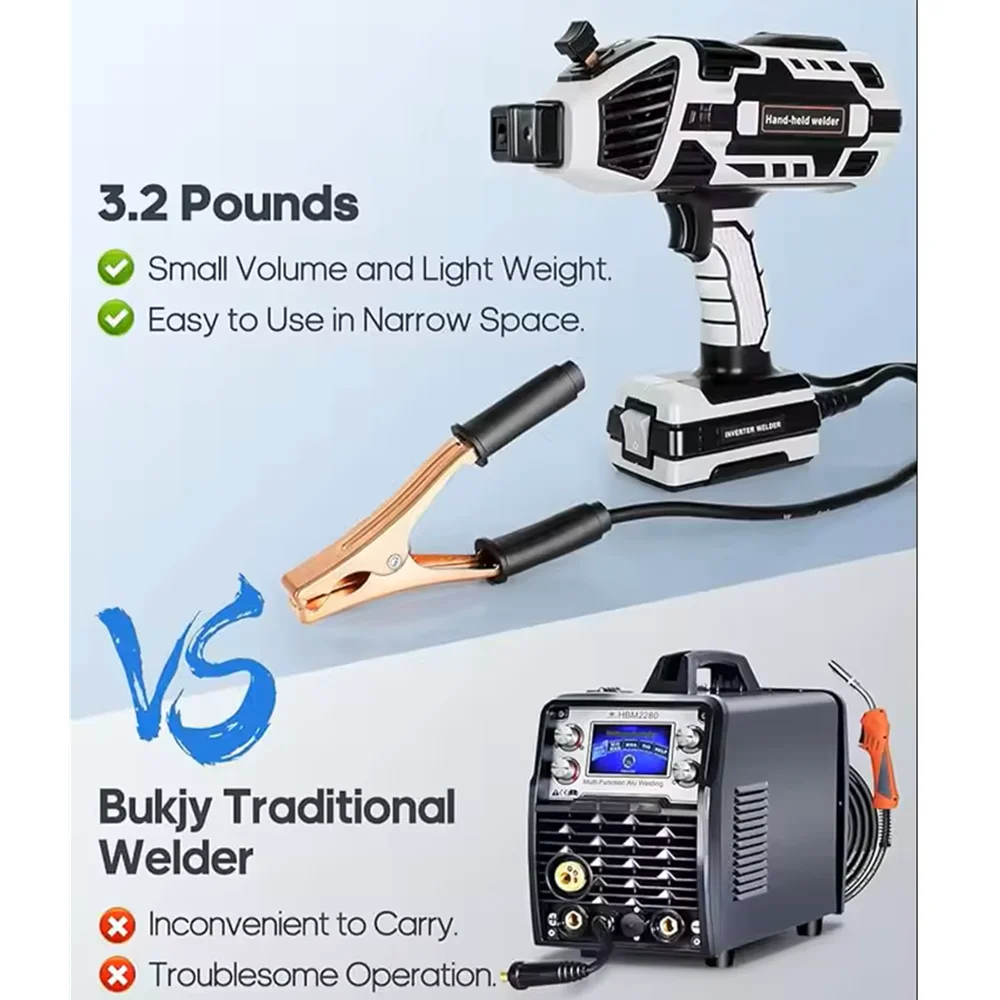 

Variable Current Adjustment (20-120Amp) With Welding To Handheld Welder Machine 110V Portable ARC Welding Machine IGBT Inverter