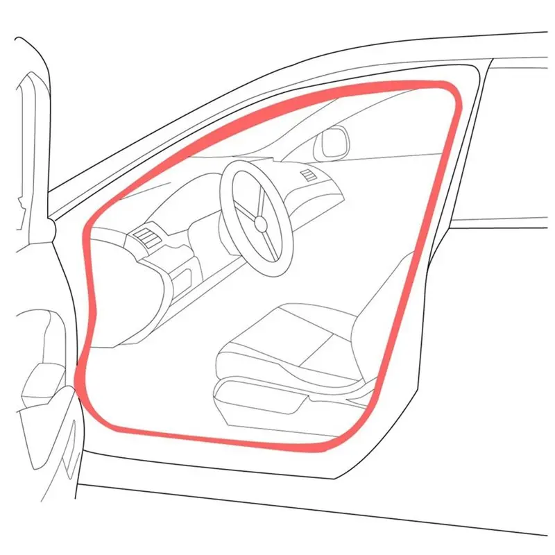 4Pcs Door Frame Weatherstrip For Honda Civic 06-11