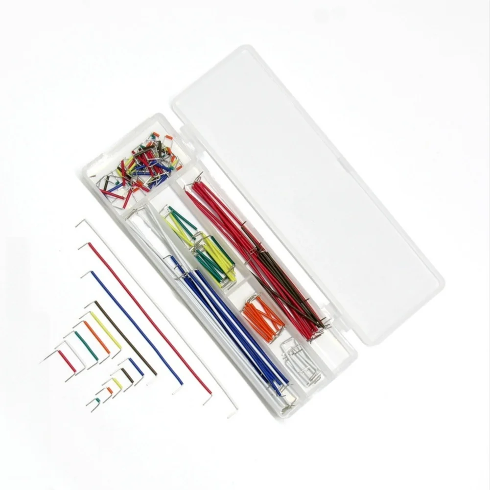140 pcs Breadboard For Jumper Wire Kit Assorted Ends Preformed Shape for Circuit Prototyping and Educational Applications