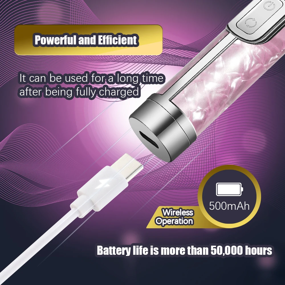 Elektrische nagelvijlset Nagels 4-snelheden Draadloos acryl nagelgereedschap Dikke nagels Randvormgeving Polijsten Slijpen Verpleging Dode huid