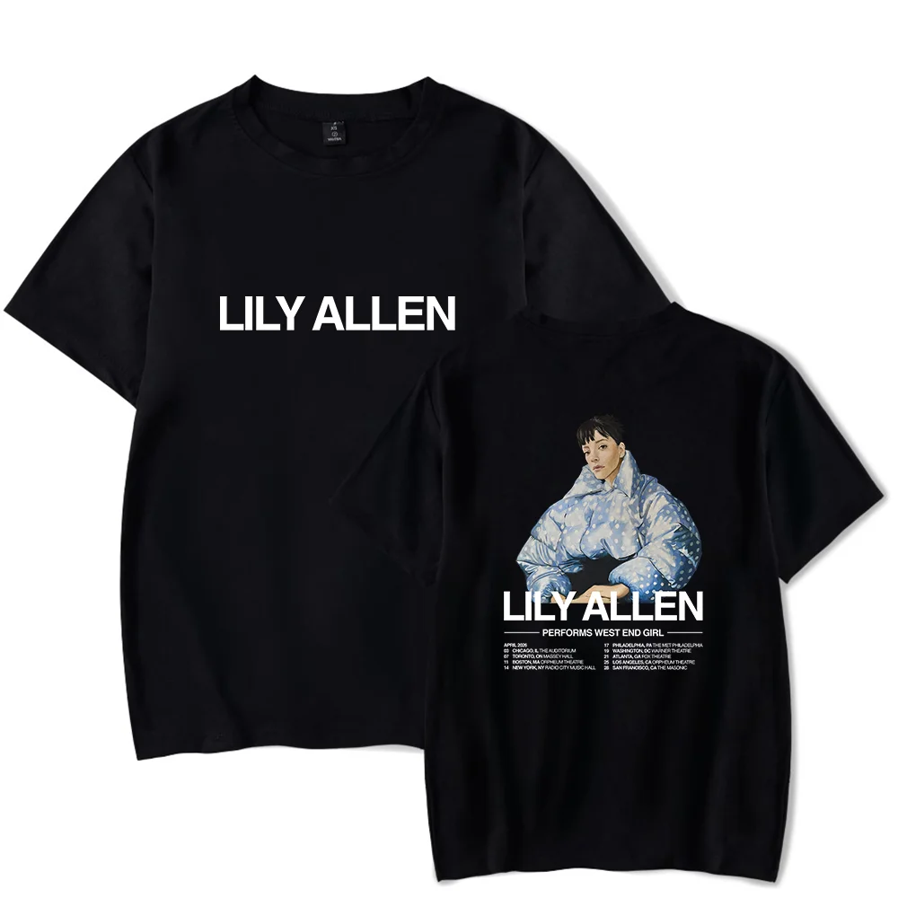 Lily Allen Merch tshirt Performs West End Girl Tour Unisex Tops Tee Outdoor Tee Fashion y2k Tops