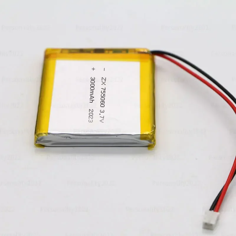 Batería recargable de polímero de litio para dispositivos móviles, Pila de 755060 V y 3,7 mAh para juguetes, tabletas, portátiles, equipo médico de